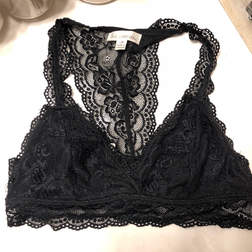 Black Lace Bralette M